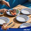 JOLLY CHEF 300 Count 8.5 Inch Paper Plates, Soak-Proof, Cut Proof, Disposable Heavy Duty Plates for Everyday Use, Picnic, Family Gatherings, Parties