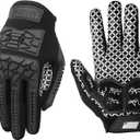 Seibertron Lineman 2.0 Padded Palm Football Receiver Full Finger Gloves, Flexible TPR Impact Protection Back of Hand Glove, Small 