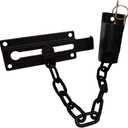 QCAA Keyed Chain Door Lock, Die Cast Construction, Matte Black, 1 Pack, Made in Taiwan