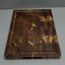 End Grain Butcher Block 15"x11", Premium Acacia Wood Cutting Board with Juice Groove, TJ POP Medium Chopping Board for Kitchen, 1.2" Thick