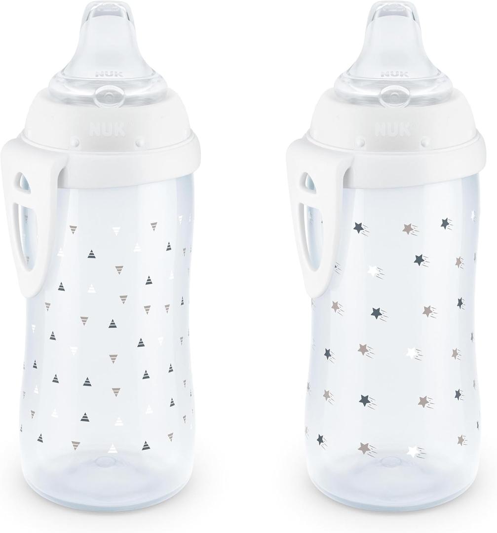 NUK Active Sippy Cup, 10 oz, 2 Pack, 12+ Months, Timeless Collection