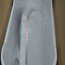 Bathroom Trash Can with Lid 3.1 Gallon Narrow Trash Can Small Plastic Trash Bin 12 Liter Rectangular Plastic Garbage Can with Press Type Lid for Bedroom Bathroom (Blackwhite)