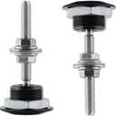 LEONTOOL 2 Pack Quick Release Bumper Latch License Plate Lock Clip 1.2in/30mm Diameter Universal Aluminum Vehicle Hood Pins, Push Button Bonnet Car Hood Pin Lock Clip Kit for Bumper Hood License Plate