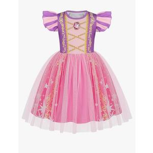 HenzWorld Halloween Costumes for Kids Pirate Costume Princess Dress up for Girls Birthday Cosplay Party Outfit Tulle Dress 6 years