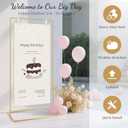 Wedding Welcome Sign Stand Holder - Adjustable Easel for Wedding Signs Stand & Seating Charts, Metal Easel Stand for Sign Reception Display, Gold Welcome Hanging Sign Holder for Party, Events