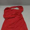 Women Cowl Neck Halter Mini Dress Sexy Backless Ruched Tank Dress Cocktail Club Dress Date Night Out Dress, Small