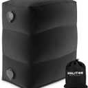 Maliton Inflatable Travel Foot Rest Pillow, Toddler Airplane Bed, Car Seat Foot Rest for Kids, Adjustable Height Leg Rest Pillow for Airplane, Home, Office(Black, 1 Pack)