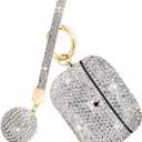 Luxurious Rhinestone AirPods pro Case, Protective Bling Diamonds AirPod pro Charging Protective Case Cover for Apple I10/I12 TWS (Silver-pro)