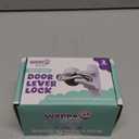 Door Lever Lock (2 Pack)  Prevents Toddlers from Opening Doors  Easy One-Hand Operation for Adults  Durable ABS with 3M Adhesive Backing  No Tools Needed for Install (White)