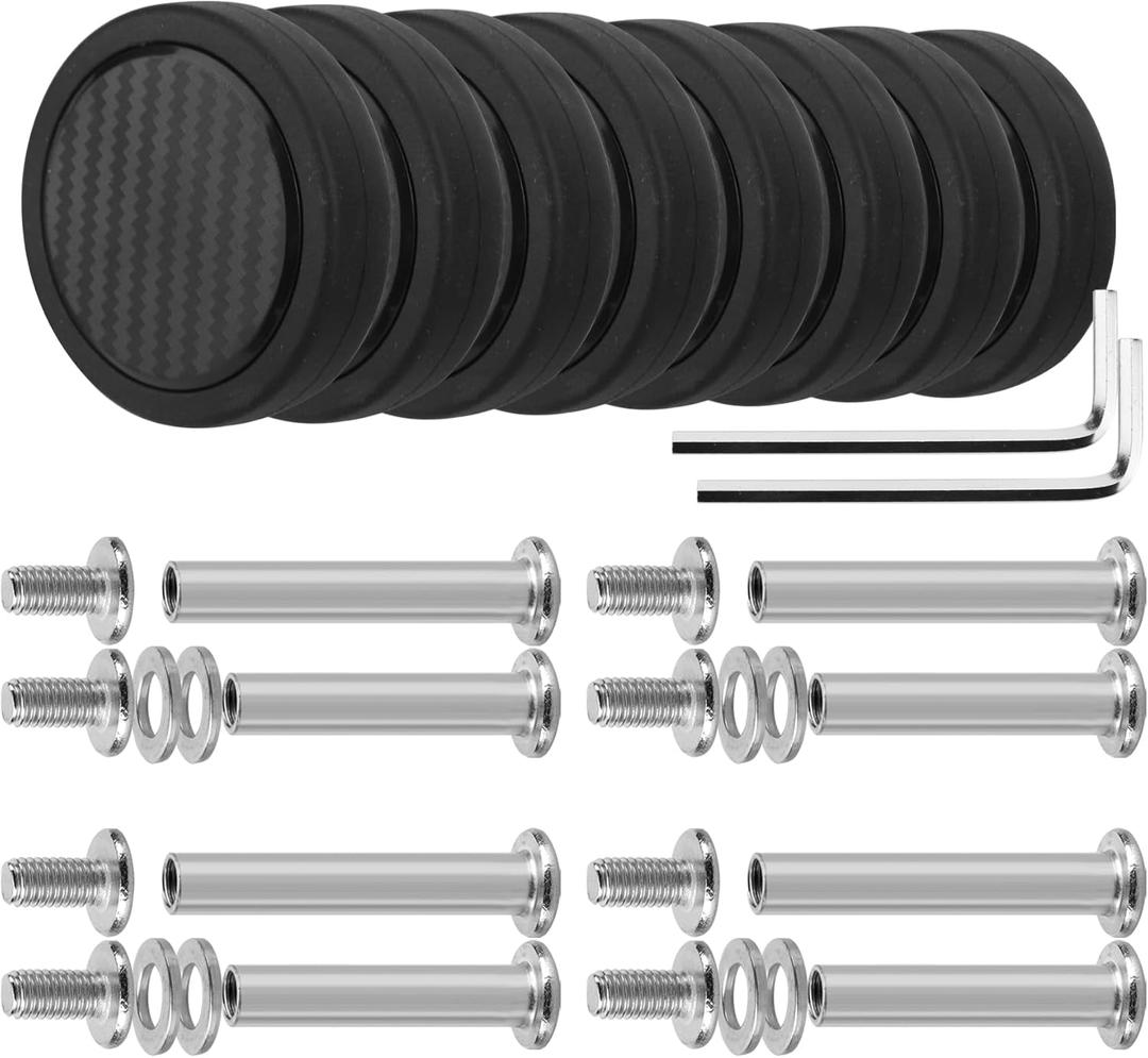 8 Pcs Replacement Luggage Rubber Wheels 2.17 inch, 55mm Suitcase Spinner Wheel Repair Repair Set, Wear-Resistant Trolley Casters (VA41, 55 mm)