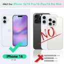 2 x Wallet Case for iPhone 16 with Card Holder, RFID Blocking, MagSafe, Kickstand, PU Leather Flip Folio Phone Case Cover Shockproof TPU Inner Shell Compatible with iPhone 16 (6.1")-Black