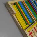 Umbresen Montessori Toys Math Educational Toy - Wooden Intelligence Sticks Number Cards and Counting Rods with Box