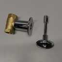 Skyflame 1/2 Inch Straight Gas Key Valve Kit for Fire Pit Fireplace with Flange and 3 Inches Key, Chromed