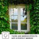 Reflective Window Film Mirror One Way Daytime Privacy Anti UV Static Cling Window Film Removable Decorative Screen Stickers Black & Silver 6 Mil 23.6 Inch x 6.5 Feet
