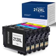 MOGUTOU Remanufactured for 212XL Ink Cartridges for Epson Printer Replacement for Epson 212XL Ink Cartridges for Expression Home XP4100 XP4105 Workforce WF2830 WF2850 Printers (5 Pack)