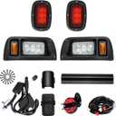 Golf Cart Deluxe Light Kit for Club Car DS 12V Street Legal Golf Cart Upgrade Headlight Taillight Kit for DS LED Light 1993 up with Turn Signals Hazard Light Switch Horn Brake Pad