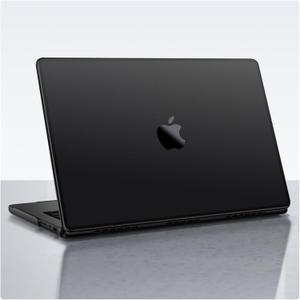 Anti-Crack for MacBook Pro 14 inch Case 2025 2024-2021 M5 M4 M3 M2 M1 Pro/Max [Corner Protection] [Soft TPU Bumper] Anti-Scratch Matte Cover Hard Shell Case Laptop - Noble Black Clear