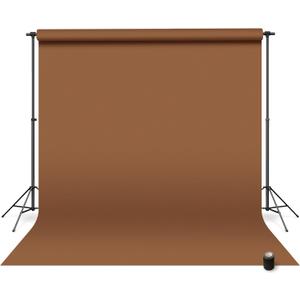 Denny Manufacturing - Seamless Paper Backdrop for Photography, Brown Seamless Paper Roll - Espresso Brown (107 in x 36 ft) Includes Free Roll Black Gaffer Tape (2 in x 13 ft)