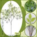 3 Pcs Faux Greenery Stems for Vase 43.3 inch Artificial Branches with Leaves Nandina Fake Plants Spring Stems for Vase Home Shop Garden Decoration