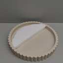 Decorative Coffee Table Tray, 11" Round Resin Coffee Table Centerpiece Tray for Home Decor, Modern Organizer for Living Room, Console or Dresser, Beige