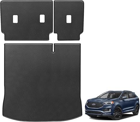 TTX LIGHTING Cargo Liner and Rear Backrest Mat for 2018-2023 Chevy Traverse - Custom Fit PU Leather Cargo Liner and Rear Backrest Protector - All Weather Waterproof Cargo Mats