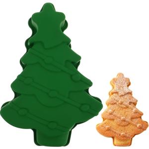 2 x FAVOMOTO Christmas Tree Cake Pan, 3D Silicone Baking Mold Non-Stick for Cakes Chocolate & DIY Holiday Christmas Baking Parties
