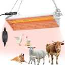 Large Heat Lamp for Chicken Coop, 400 Watts Carbon Fiber Chicken coop Heater, Adjust 2 Mode Temp&Hanging Height, Waterproof,Indoor & Outdoor Heater,For Cow,Sheep,Livestock, Size:16.3x5.31x3inch (400W)