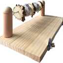 YOU+ Wood + Lava Chew Cage Ledge Platform Shelf, Toys and Accessories, for Small Animal Pet Chinchilla Hamster Rabbit Guinea Pig Rat Mouse Ramp