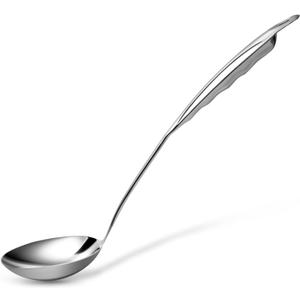 Stainless Steel Ladle, Durable Cooking Utensil, Elegant One-Piece Design Stainless Ladle  Comfortable Handle for Stew, Chili, and Gravy  Easy to Clean Kitchen Tools