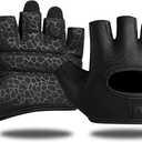 Minimal Weight Lifting Gloves,Short Micro Workout Gloves Grip Pads with Full Palm Protection & Extra Grip for Men Women Weightlifting,Gym,Exercise Training (Small, Black)