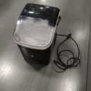 EUHOMY Nugget Ice Maker Countertop with Handle, Ready in 6 Mins, 34lbs Per Day, Removable Top Cover, Auto-Cleaning, Portable Sonic Ice Maker with Basket and Scoop, for Home/Party/RV/Camping (Black)