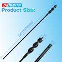 Flexible Installer Drill Bit for Pulling Wires Through Walls Ceilings and Sidewalks, 54-Inch Long, 1/2-Inch Auger with a Fish Eye Hole and Screw Point, 3/16" 3-Flat Anti-Slip Shank.