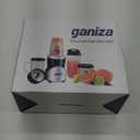 Ganiza Smoothie Blender, 900W Blenders for Shakes and Smoothies, 15-Piece Personal Blender and Grinder Combo for Kitchen, Smoothies Maker with 4 BPA-Free Portable Cup, Nutritious Recipe (Black)