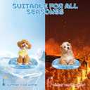 Cat Water Mat,Pet Water Bed,Cat Water Mat with Fish,Water Mat with Fish with Air Pump,Thickened Interactive Water Sensor Play Mat,Anti-Scratch Design Pet Water Mat(Blue Oval)