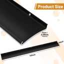 4" Extra-Wide Door Rain Drip Guard, Heavy Duty Aluminum Window Rain Diverter, Door Rain Deflector with Pre Drilled Holes and Expansion Screws (Black, 1pcs)