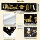Labakita Large Mastered It Banner, Masters Degree Graduation Decorations, Masters Graduation Banner Yard Sign, Grad Party Decorations 2026 Indoor OutdoorBlack and Gold