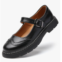 Mary Jane Shoes Women Platform Non-Slip Classics Round Toe Ankle Strap Brogues Style Comfort Casual Oxford Dress Work Mary Jane Shoes, 6