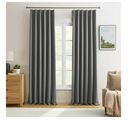 KEQIAOSUOCAI Grey Blackout 90 Inch Curtains 2 Panels,Energy Saving Sound Dampening Light Blinds Window Treatments for Living Room/Dining Room/Bedroom(40 Wide Each Panel) 40 x 90,Pinch Pleated