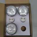 Vinaco GU10 Halogen Bulb Dimmable, GU10+c 110V 50W Candle Warmer Lamp Replacement, MR16 GU 10 50W Halogen Bulb 120V, 50 W MR16 with Glass Cover for Track&Recessed Lighting, 2800K Warm White, 6 Pack