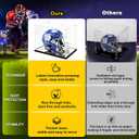 KOLIPI Mini Football Helmet Display Case Mirror Base, Acrylic Display Case for Mini Football Helmet, Self-Assembly (8.3x6.3x7.1 inch, 21x16x18 cm)