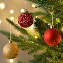 Valery Madelyn Christmas Tree Decorations Ornament Set, 50ct 2.36 Inches Red Green and Gold Shatterproof Christmas Ball Ornaments Hanging Xmas Holiday Party Decor (Large)