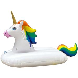 Jet Creations Inflatable Unicorn Tube Pool floatie ridable Blow up Summer Beach Swimming Pool Party Lounge raft Decorations Toys Kids Adults 38 inch Fun-UNICORNM, Multi