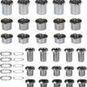 5 pcs for Each Single/Double/Triple Chainring Bolts Screws Disc Crankset Nuts Chainwheel + 10 pcs Washers Fit for Road Bike Mountain Bike MTB (25 pcs)