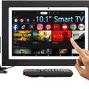 5-in-1 10 Inch Small Smart TV with ATSC Tuner & Touch Screen, Kitchen TV with Smart Home Control Panel, Video Call, Calendar & Photo Frame Functions, Portable MINI for Bedroom, RV, Camper