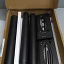 TVON Universal Floor TV Stand with Mount for Most 32-60 Inch TVs up to 88lbs, Height Adjustable TV Floor Stand with Wood Base for Space Saving, Tall Floor TV Stand for Bedroom, Corner & Living Room (BLACK)