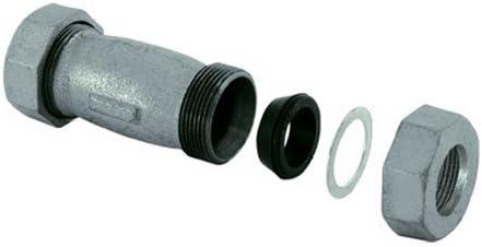 Eastman 4-1/8 Inch Long Pattern Compression Coupling, 3/4 Inch IPS, Galvanized Steel, 20564