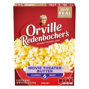Orville Redenbachers Microwave Popcorn, Movie Theater Butter Flavor, 3g Fiber Per Serving, 19.74 Ounce (EXP 02/20/26)