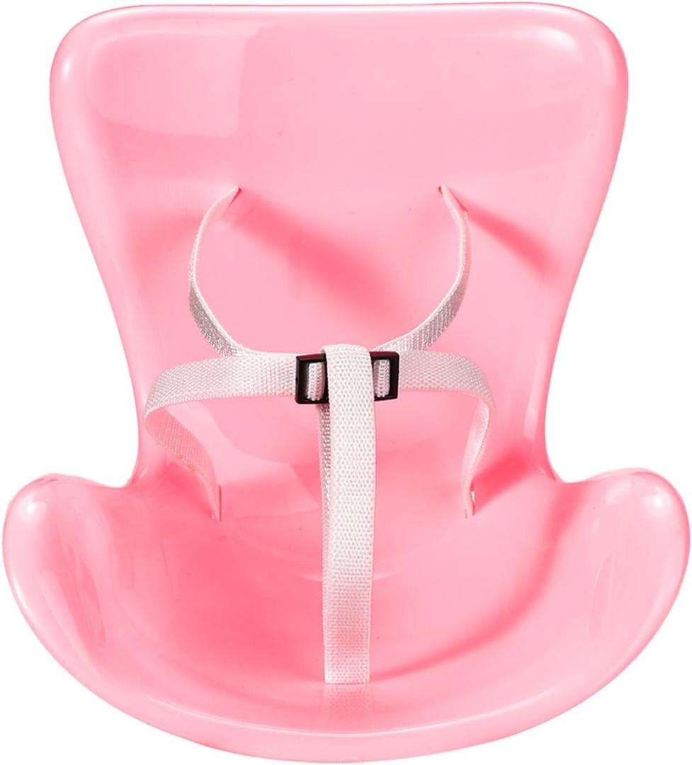 3 x BOXOB Car Seat for Dolls, Pink Plastic Safety Seat Decorative Cute Sofa to Display Doll Toy Ornaments Accessories for Car Interior Air Vents Clip and Desktop Stand Decor