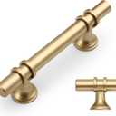 Amerdeco 10 Pack Matte Gold Cabinet Pulls 3 Inch(76MM) Hole Centers Kitchen Cabinet Handles Cabinets Hardware Drawer Pulls ZH0058
