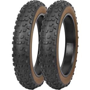2 Pack 20x4 (98-406) All-Terrain Bike Tires Heavy Duty, Large Knobby Tread for Electric Bikes, Beach Cruisers Snow Bikes for Gravel Mountain Rocky Trails
